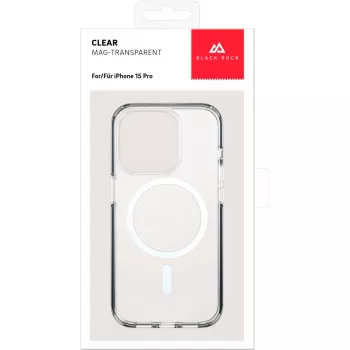 Black Rock Cover Mag Clear Case for Apple iPhone 15 Pro, Transparent (00221270)