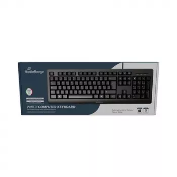 MediaRange MROS109-IT Wired USB 2.0 QWERTY Italian Keyboard, Black