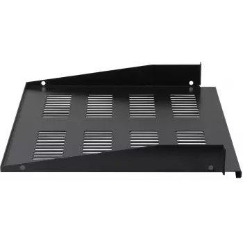 Rockstable RS19-FH18 19 inch 1U Fixed Shelf 400mm Depth 25kg Load Capacity Black