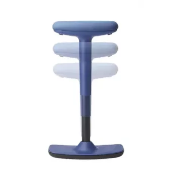 TRENDOFFICE BY DAUPHIN TO SWIFT Swivel Office Chair, Blue Fabric, Polished Aluminium Frame 9299KOBFWKOBS73GSR10UGS165014