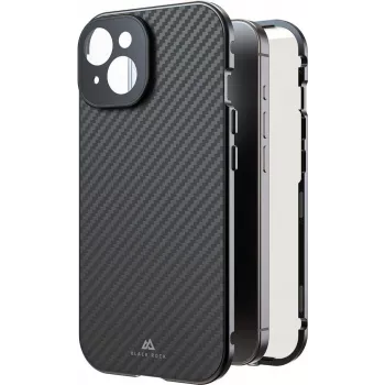 Black Rock Cover 360° Glass for Apple iPhone 16, Real Carbon (00228085)