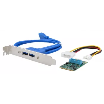 EXSYS EX-48010-3 Mini PCIe USB 3.2 Gen 1 Card with 2 Ports (NEC)