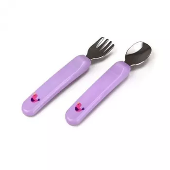Kidsme Baby Cutlery Set – Spoon and Fork, Lavender, 6m+
