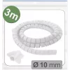 Quadrios 25CA743 Expandable Braided Sleeve, PET, White, 3 m, 10 mm max. Bundle