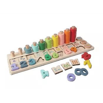 Gerardo's Toys GT61203 Wooden Animal Lacing Toy for Children from 3 Years