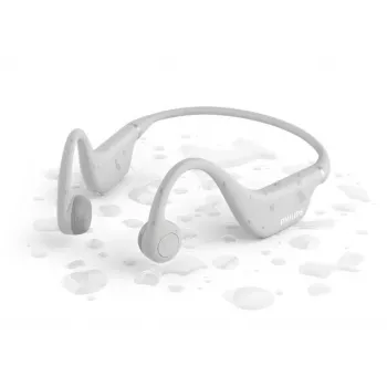 Philips TAK4607GY/00 Kids Wireless Open-Ear Headphones, Bone Conduction, IPX5, White