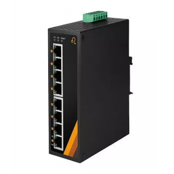 EXSYS EX-6226POE Industrial 8-Port Gigabit PoE+ Switch, 12-36VDC, DIN Rail