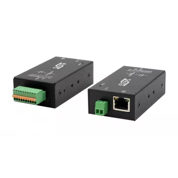 EXSYS EX-6131-2POE PoE to RS-232 & RS-422/485 Serial Device Server with DIN-Rail and Wall Mounting Kit
