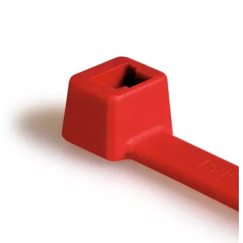 HellermannTyton T30R-PA66-RD Red Cable Tie with Inner Serration, 150 mm x 3.5 mm, PA66, 100 Pieces 111-03004