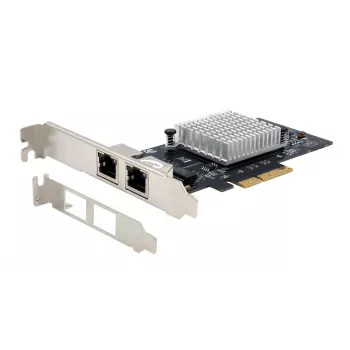 EXSYS EX-60202 Dual 1 Gigabit Ethernet PCIe x4 Card, Intel I350-AM2 Chipset, 2x RJ45, Low Profile Bracket Included