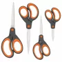 Rapesco Soft Grip Scissors Set, 4 Pieces, Stainless Steel Blades, Various Sizes 1577