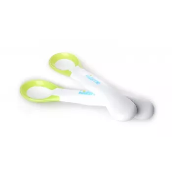 Kidsme Temperature-Indicating Feeding Spoons, 2-Pack, Lime, 6m+