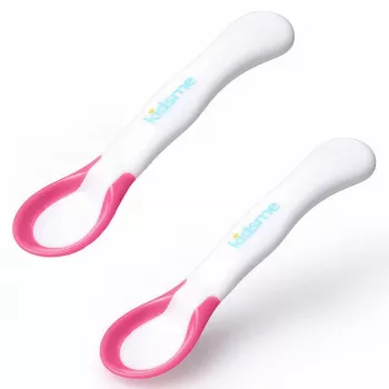 Kidsme Temperature-Indicating Baby Spoons, Lavender, 2-Pack, 6+ Months