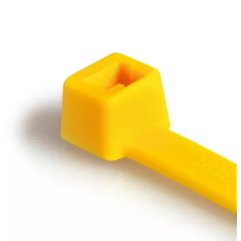 HellermannTyton T30R-PA66-YE Cable Tie with Inner Teeth, 150mm x 3.5mm, Yellow, 100-Pack 111-03006