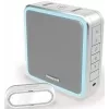 Honeywell DC915SGL Wireless Doorbell Kit, 200 m Range, 90 dB, 8 Melodies, Silver/Grey