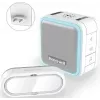 Honeywell DC515SP2L Wireless Doorbell with Plug-in Chime and Push Button, 150 m Range, 6 Melodies, White