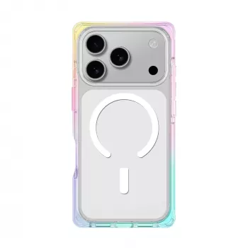 AMAZINGTHING Omni Case for iPhone 17 Pro MagSafe Compatible - Transparent Rainbow