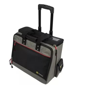 C.K Tools Magma Technician Rolling Tool Case with Wheels, 50+ Compartments, Telescopic Handle, Black/Red (MA2652)