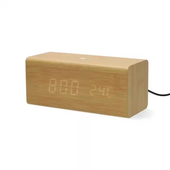 Nedis Digital Alarm Clock Radio, Wood