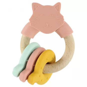 Trixie Chew Toy Made of Wood and Silicone, Cat, from 0 Months