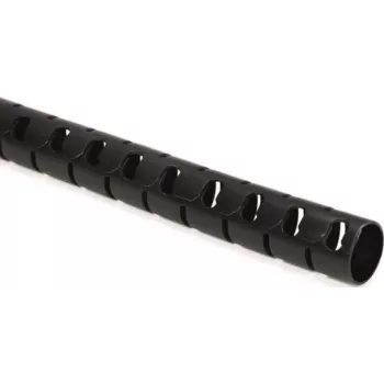 HellermannTyton HWPP25/2-BK Slit Corrugated Conduit, 25 mm Nominal Diameter, Black, 25 m Length