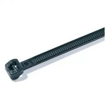 HellermannTyton OS Series Cable Ties with External Teeth 100 x 2.5 mm, Black, 100 Pieces 118-04700