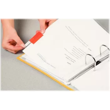 LEITZ Esselte Full-View Tabs, Transparent Coloured Film, 200 mm Strip Width, Assorted (Orange, Yellow), 25 Pieces (55002)