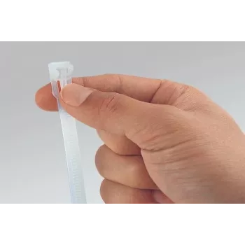 HellermannTyton REL100 Reusable Cable Tie, Polyamide 6.6, White, 100 Pieces REL100-NA
