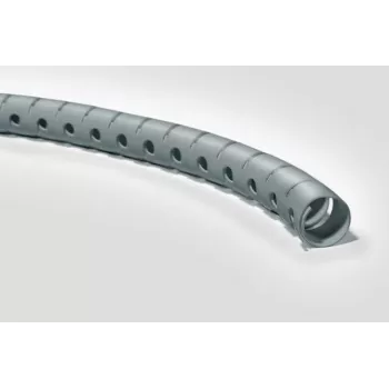 HellermannTyton Helawrap HWPP25/2-SR Cable Management Spiral Wrap, Silver, Polypropylene, 2 m, 27 mm Outer Diameter