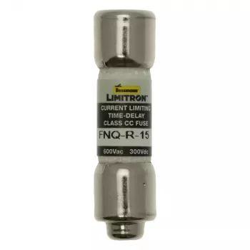 Eaton FNQ-R-15 time-delay fuse 15A 600V AC/300V DC Class CC 10-Pack