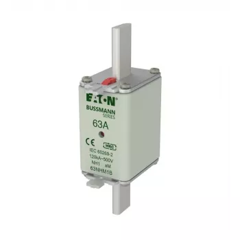 Eaton 63NHM1B NH fuse link, size 1, 63 A, 500 V AC, gG, 3-pack