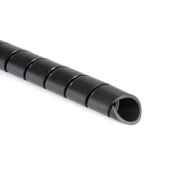 HellermannTyton 161-41104 Spiral Cable Wrap, Black, Polyethylene, 10-65 mm Bundle, 25 m