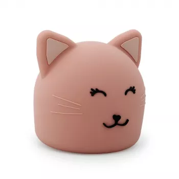 Trixie baby bedside lamp cat - rechargeable LED silicone lamp with touch sensor, warm white & 7-colour change