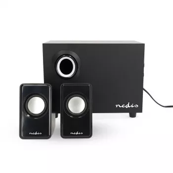 Nedis CSPR10021BK 2.1 PC Speaker Set, 33 W, USB-Powered, Black