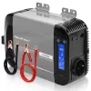 Qoltec Pure Sine Wave Inverter 12V to 230V 300W/600W with LCD, USB-A and USB-C PD, LiFePO4/GEL/AGM Compatible