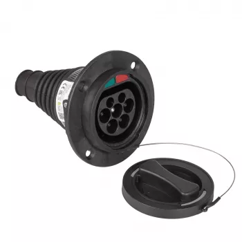 Akyga AK-SC-E26 Type 2 EV Charging Connector (Male), 3-Phase, 32 A, IP44, Black