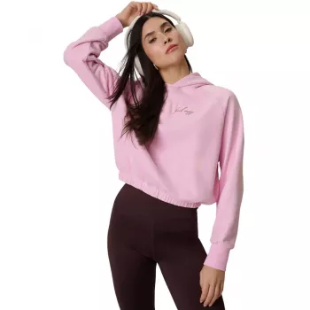 4F Women's Sweatshirt Light Pink Crew Neck F2175 Size L