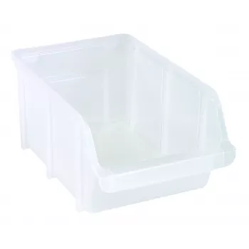 raaco Bin 4 Open Front Storage Box, 10 l, Transparent (130110)