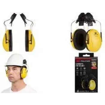 3M PELTOR Optime I H510P3E Helmet-Mounted Ear Defenders, Yellow H510P3E-1