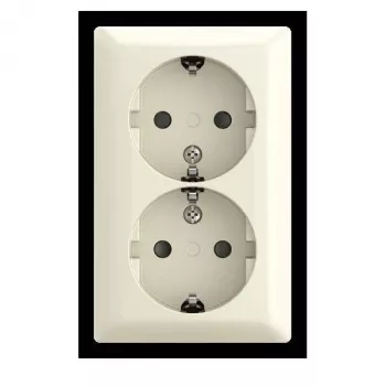 BUSCH-JAEGER SCHUKO Double Socket Surface-Mounted Safety 202 EAPBJ-522 (2TKA00005532)