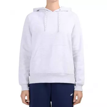 4F Women's Hoodie F2536 Light Grey Melange Size L