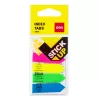 DELI Stick Up Index Flags PP 50x12 mm 100 Sheets Assorted Colors (D338199)