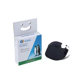 G&G BM-D-G-91221 Label Tape Cartridge 12mm x 4m White/Black for DYMO