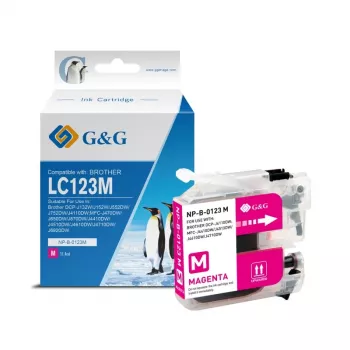 G&G Compatible Ink Cartridge for Brother LC-123M Magenta (14500)