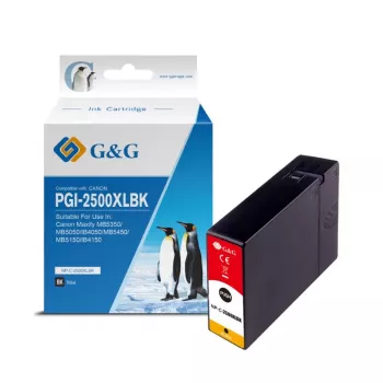 G&G Compatible Ink Cartridge for Canon PGI-2500XLBK (9859) – High Yield Black