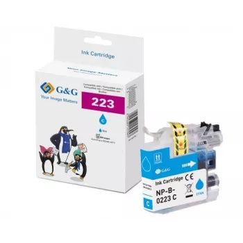 G&G XL Ink Cartridge Compatible with Brother LC-223C (Cyan, High Yield) 14521