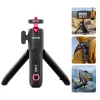 ULANZI MT-55 4-in-1 Mini Tripod Selfie Stick Handle Backpack Clip with Ball Head, 1/4 inch Screw, Phone Holder 60-85mm, Aluminium Alloy, Black