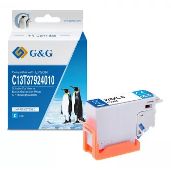 G&G XL Yellow Ink Cartridge Compatible with Epson 378XL (C13T37944010) – High Yield 830 Pages 15182
