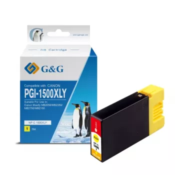 G&G Compatible Canon PGI-1500XLY High Yield Ink Cartridge in Yellow