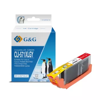 G&G Compatible Ink Cartridge Canon CLI-571XLGY Grey High Yield (13855)